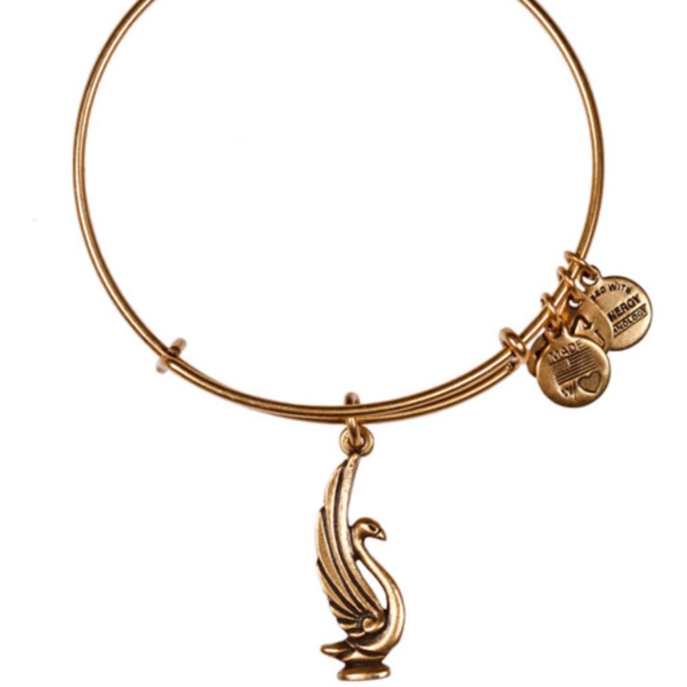 Alex and ani charm swan bracelet